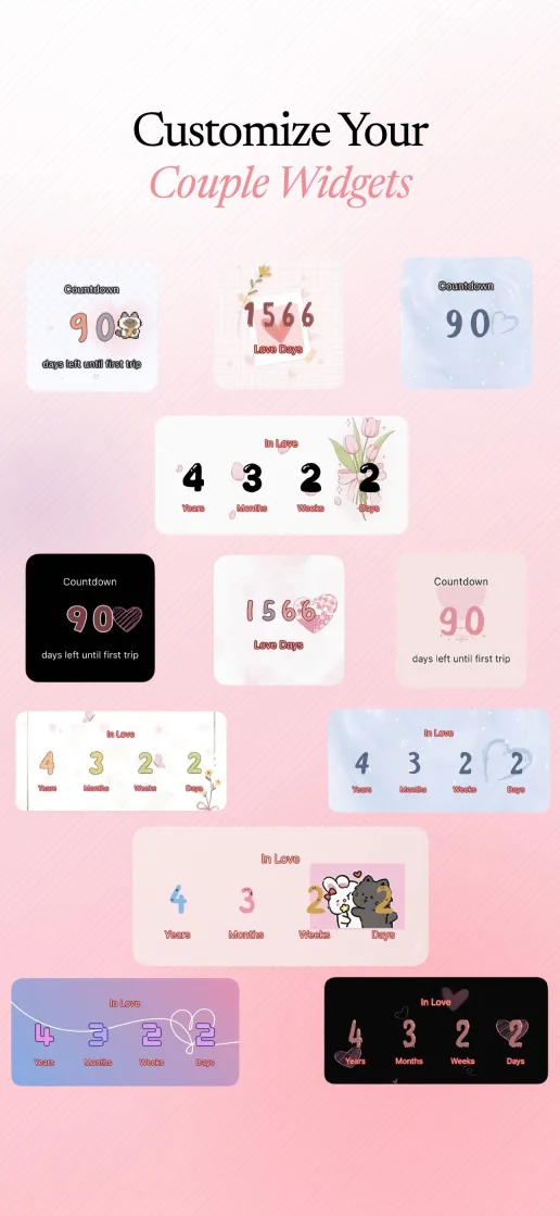 Custom couple day counters